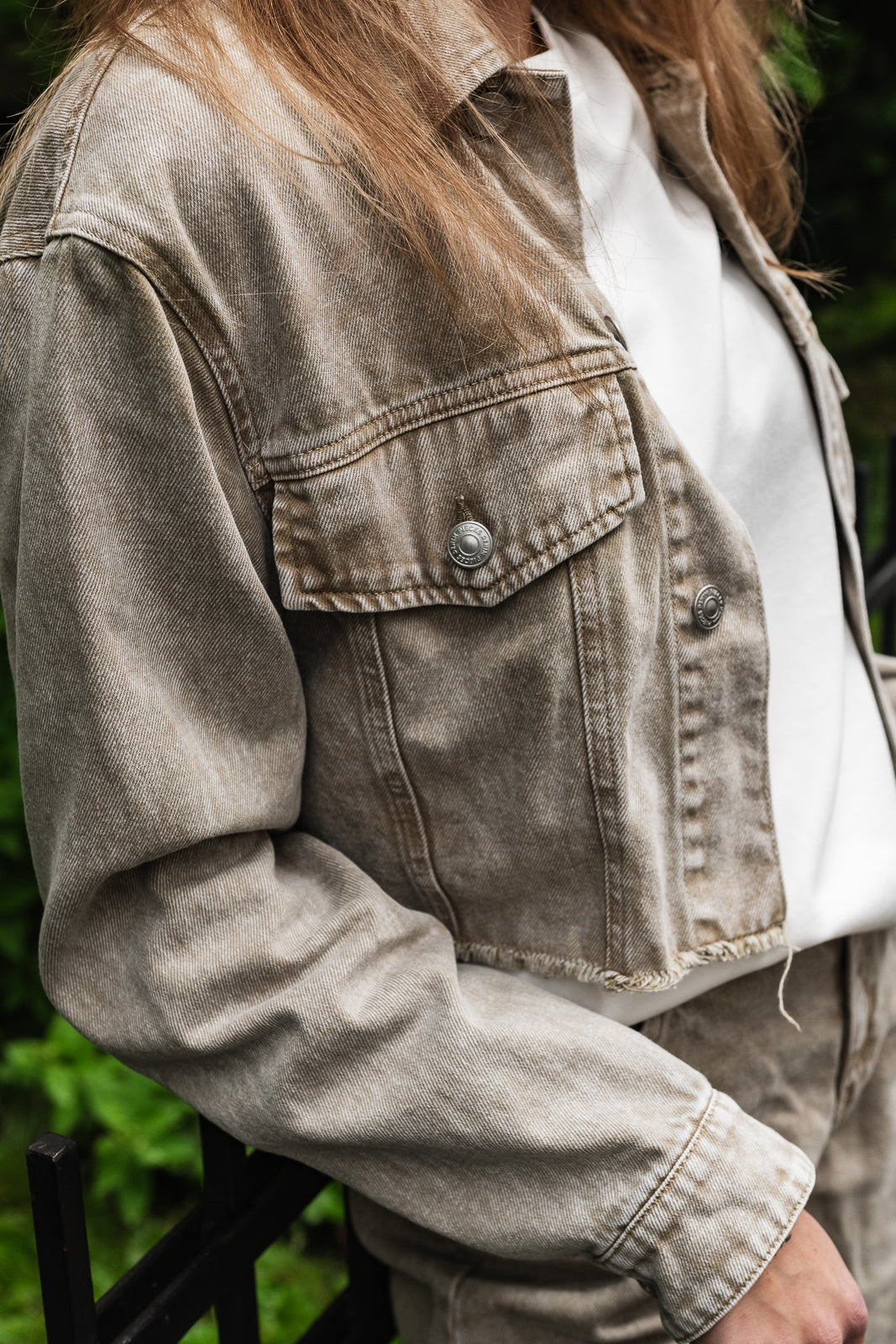 PCFAY Denim Jacket - Sandshell